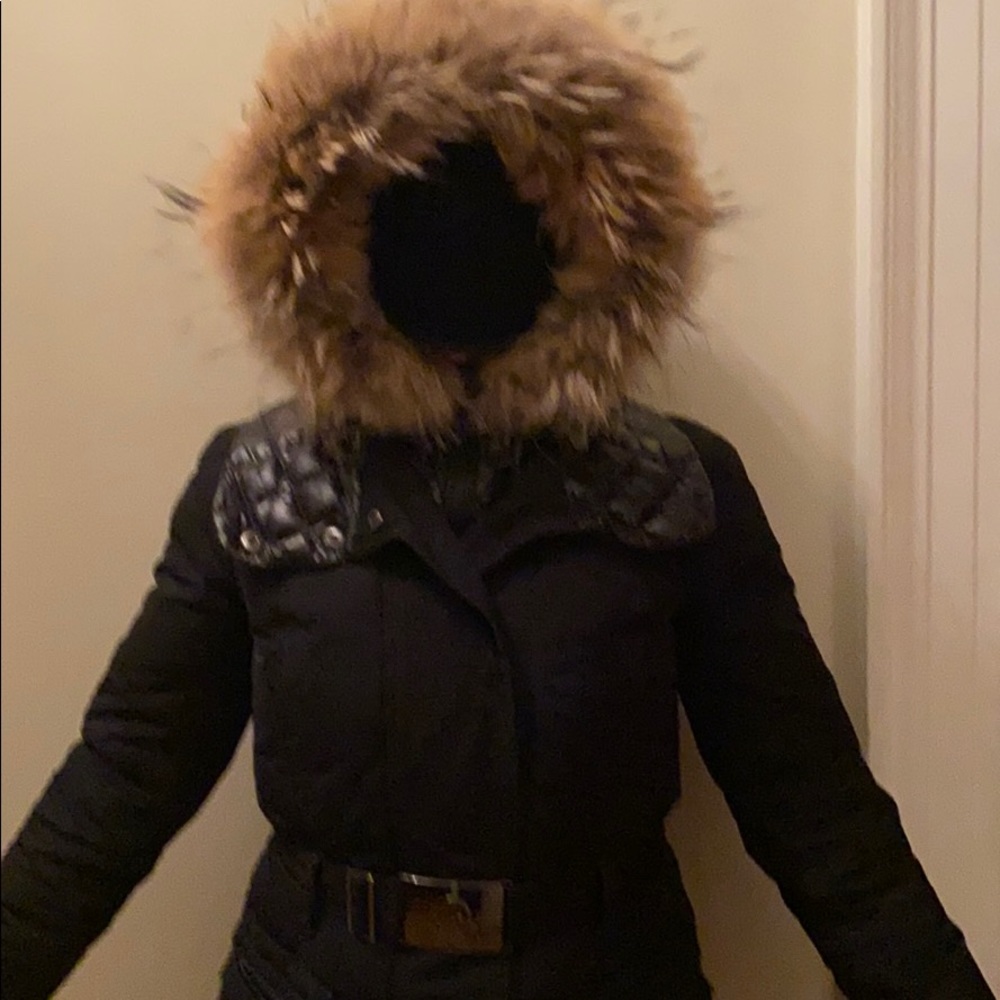 Moncler winter coat with fur hood